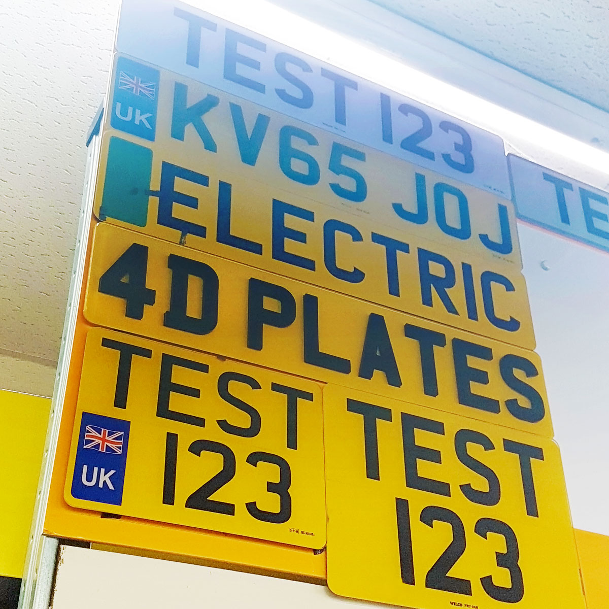 Number plates made in store