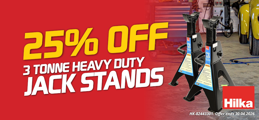 25% Off - Hilka Heavy Duty Jack Stands - 3 Tonne