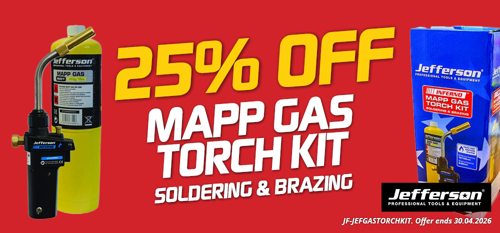 25% Off - Jefferson Soldering & Brazing Gas Torch & Mapp Gas Kit