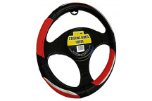 Steering Wheel Cover Luxury Red Black