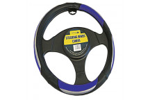 Steering Wheel Cover Luxury Blue Black