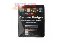 Chrome Badge Letter F