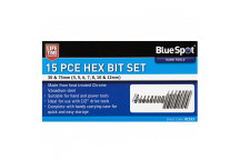 15 Pce 1-2 Drive Hex Bit Set H4-H12in
