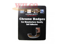 Chrome Badge Letter J