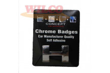 Chrome Badge Letter H