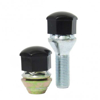 Wheel Nut-Bolt Covers 19mm Black 20Pcs