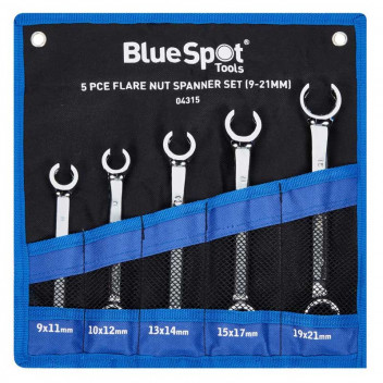 5Pc Flare Nut Spanner 9-21mm