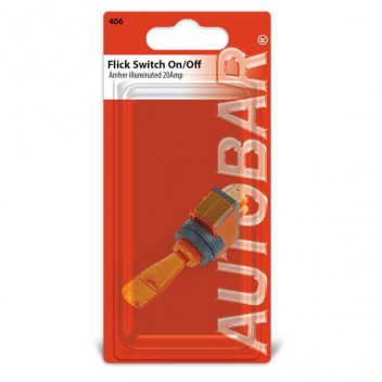 R  Illuminated Flick Switch Amber