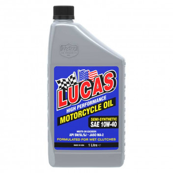 Semi Synthetic Sae 10W-40 Motorcycle Oil 1 Quart