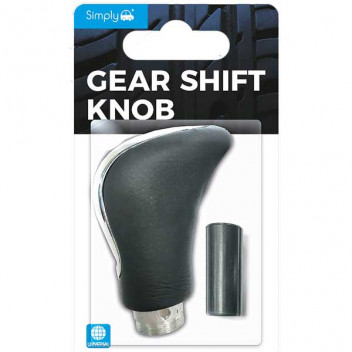 Gear Knob Leather Chrome