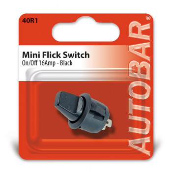 Z  Mini Flick Switch Black 16Amp
