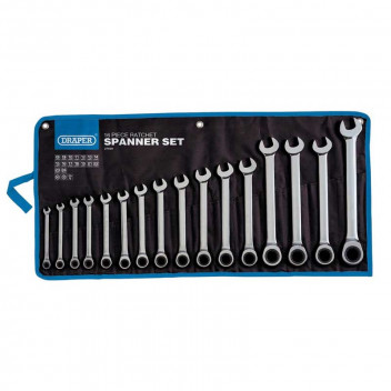 16Pc Ratcheting Spanner Set