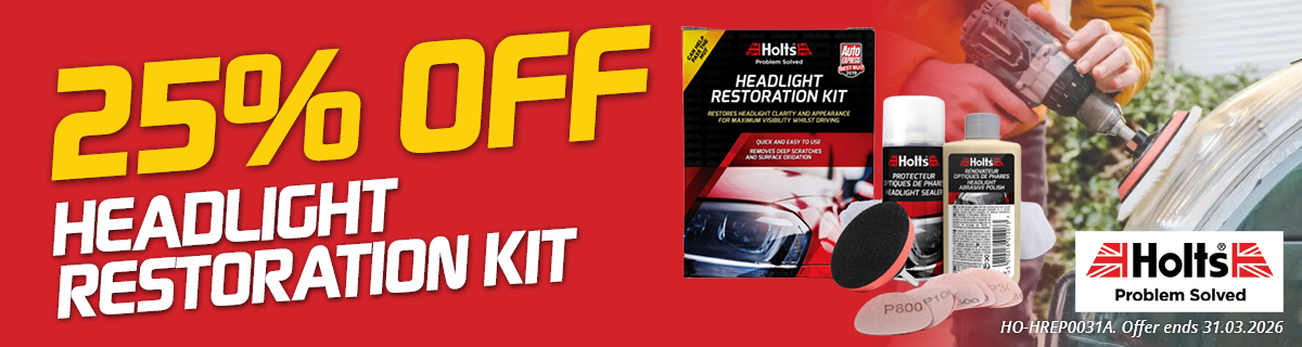 25% Off Holts Headlight Restoration Kit