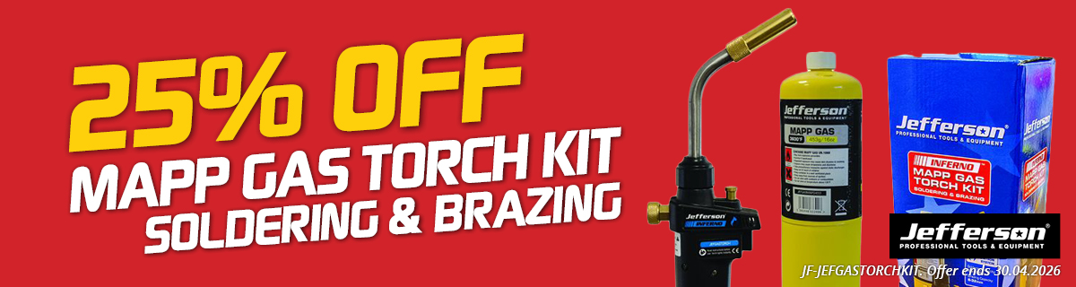 25% Off - Jefferson Soldering & Brazing Gas Torch & Mapp Gas Kit