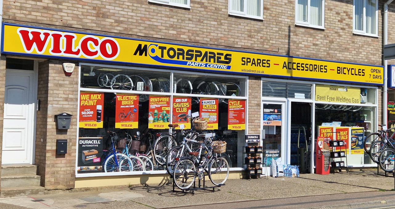 Outside Wilco Motor Spares in Stowmarket