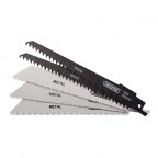 Image for Draper Assorted Reciprocating Saw Blades for Multi-Purpose Cutting - 150mm (Pack of 5)