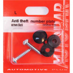Image for Anti Theft Security Number Plate Screws - Black