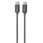 Image for Simply USB-C To USB-C Braided Cable - Black - 1.5 Metres