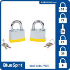 Image for Blue Spot 2 Keyed Alike Laminated Padlocks - 40mm