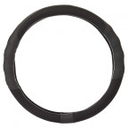 Image for Cosmos Leather Effect Steering Wheel Cover - Black