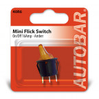 Image for Mini Flick Switch 16 Amp - Amber