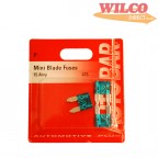 Image for Mini Blade Fuses 15 Amp - Pack 3