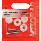 Image for Anti Theft Security Number Plate Fittings - White