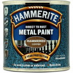 Image for Hammerite Direct to Rust Metal Paint - Hammered Copper - 250ml