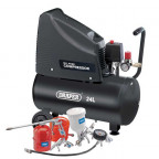 Image for Draper Oil Free Compressor and Air Tool Kit - 230V - 24 Litres