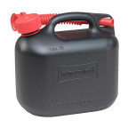 Image for Hunersdorff Black Plastic Fuel Jerry Can with Pouring Spout - 5 Litres