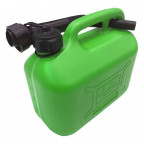 Image for Jefferson Green Plastic Fuel Jerry Can with Flexible Spout - 5 Litre