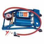 Image for Draper Double Cylinder Foot Pump with Gauge