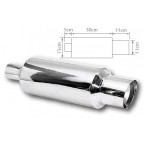 Image for Exhaust Back Box Japanese Style Tuneable Stainless