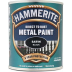 Image for Hammerite Direct to Rust Metal Paint - Satin Black - 750ml