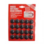 Image for 19mm Black Wheel Nut Bolt Cover NCO03-CH