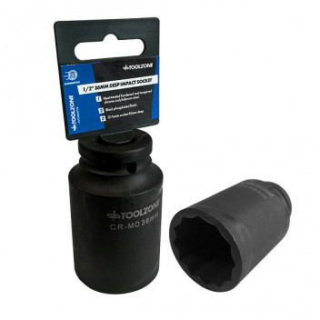 Image for Toolzone 36mm 12 Point Deep Impact Socket - 1/2"