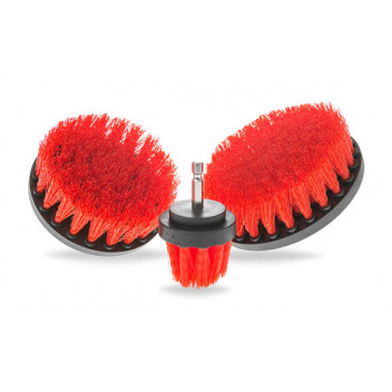 Image for 100mm Stiff Bristle Carpet Drill Attachable Brushes