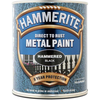 Image for Hammerite Metal Paint - Hammered Black - 750ml
