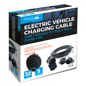 Image for Simply Electric Vehicle Charging Cable (Type 1 to Type 2)