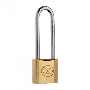 Image for Tri-Circle Brass Long Shackle Padlock L263/32mm