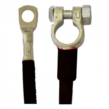Fully Insulated Battery Lead 18" (450mm) Black - Universal Battery Terminal Image for Fully Insulated Battery Lead 18" (450mm) Black - Universal Battery Terminal