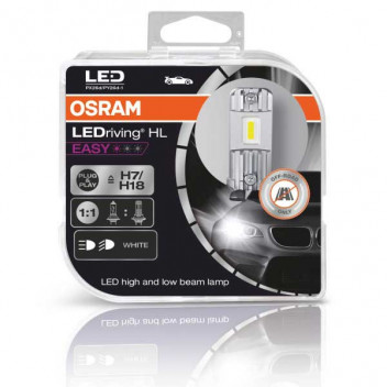 Image for Osram LEDriving HL Easy Headlight Lamp Bulbs H7/H18 - Pair