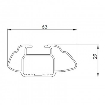Image for Summit Roof Tent Compatible Multi-Fit Roof Bar - Aluminium - 1.15m