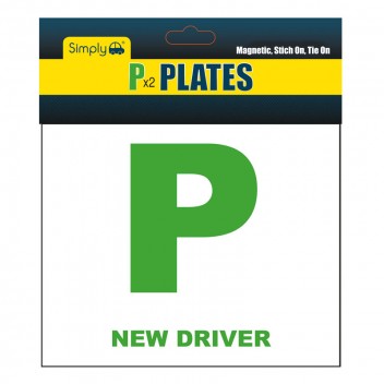Image for Stick and Tie on Magnetic New Driver 'P' Plates - Pack 2