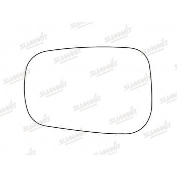 Image for Convex Mirror Glass with Base Plate for Ford Fusion Mark 1 2002-2005 - Left Hand Side