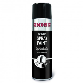 Image for Simoniz Gloss Black Acrylic Spray Paint 500ml