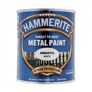 Image for Hammerite Smooth White Metal Paint 750ml