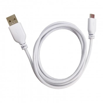 Image for USB to Micro USB Braided Cable - White