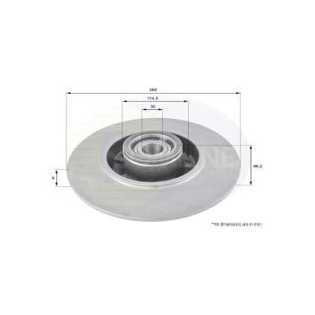 Image for Comline Brake Disc  (Single)  Rear Complete With Bearing