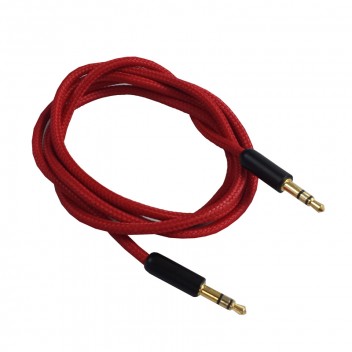 3.5mm to 3.5mm AUX Braided Cable - Red Image for 3.5mm to 3.5mm AUX Braided Cable - Red